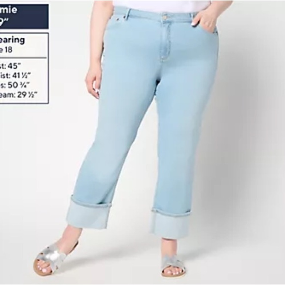 Martha Stewart Light Blue Ankle/full Jeans - Picture 4 of 4
